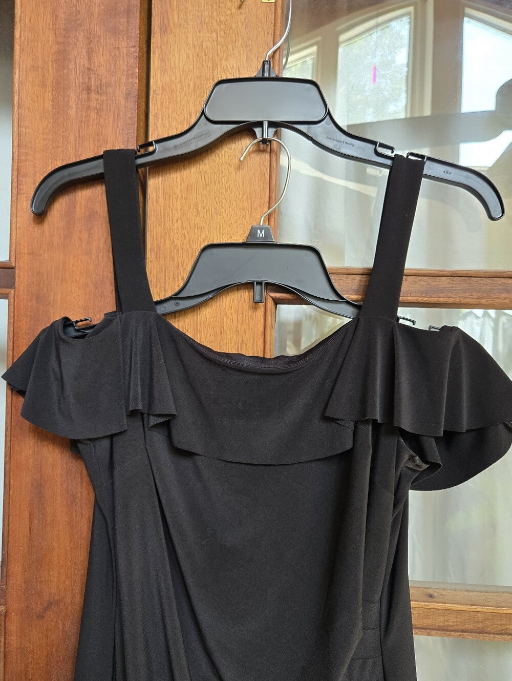 Black Off-Shoulder Ruffle Dress - Picture 4 of 10